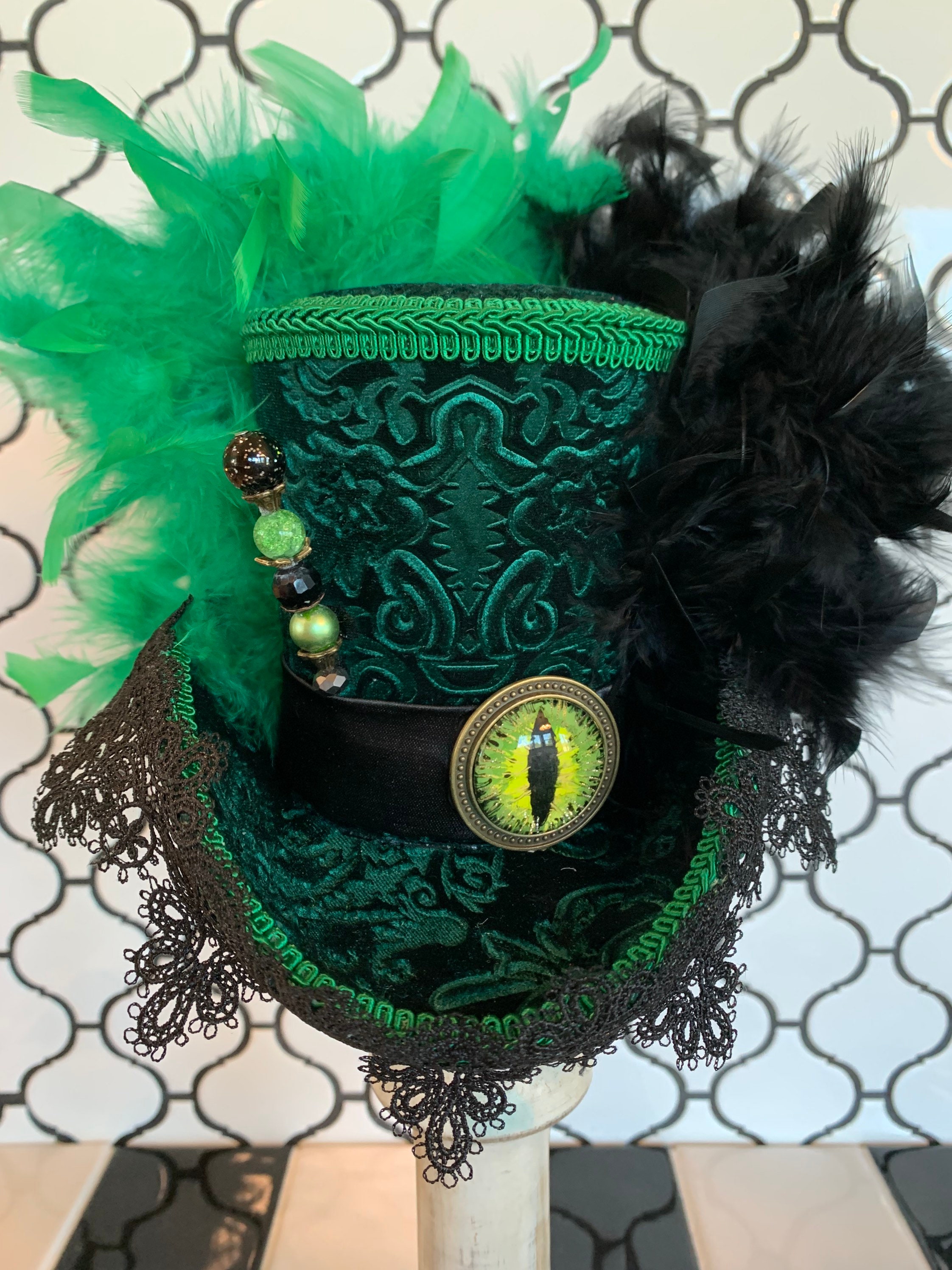Goth, Gothic, Steampunk Mini Top Hat, Check Out Other Colors  display picture 3