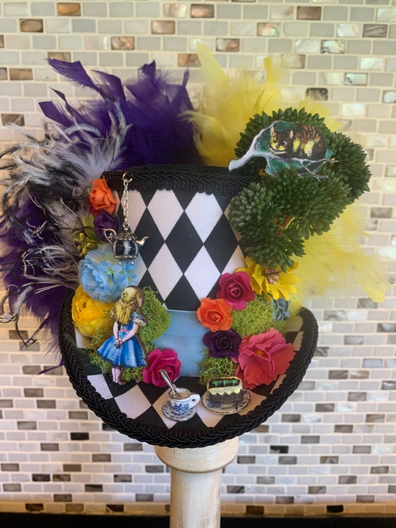 Cheshire Cat Mini Top Hat, Alice in Wonderland Mini Top Hat  display picture 2