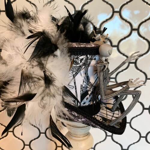 READY shops to SHIP NOW!! Nightmare Mini Top Hat, Skeleton and his Ghost Dog Friend Fascinator