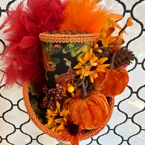 Fall Mini Top Hat, Autumn Fascinator, READY to SHIP NOW!!