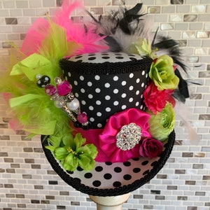 Black and White Polkadot Fascinator - Etsy display picture 1