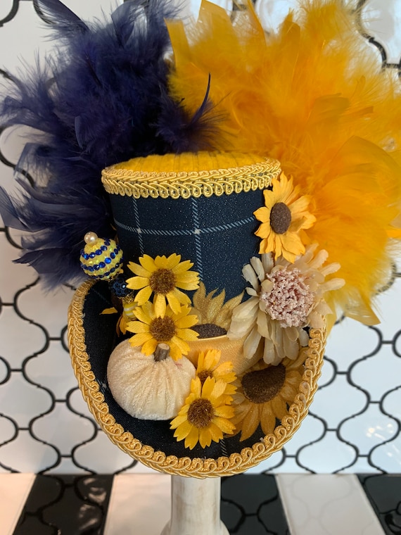 Custom Black and Yellow Sunflower Fascinator - Kentucky Derby Chic! Kentucky Derby Sunflower Fascinator Hat, Wedding Sunflower  main image 4