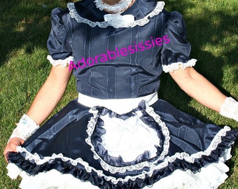 Gorgeous, Elegant, Sophisticated Sissy Maid (French Maid) Crossdressing Sissy Dress  Who is ready to serve in this Sissy Maid Dress?