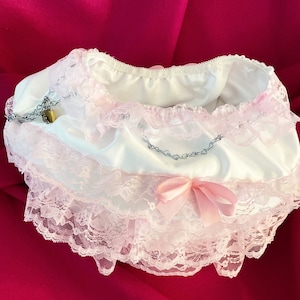 Lock Me Up Pull Up AB Sissy Satin Waddle Spread Panty Diaper with Lock and Chain and Loops for your Sissy Girl/Boy Crossdresser ABDL
