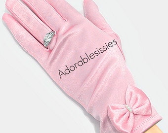 Satin Stretch Gloves - get that sensual feeling - for ABDL dressing and looking pretty