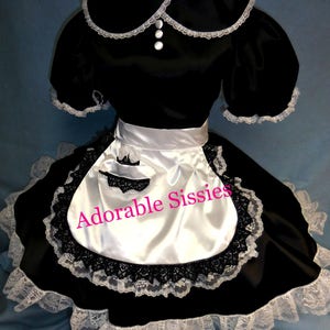 Sissy Cross Dressing French Maid Dress of Elegance This Adorablesissies maid outfit is made to serve in you will be the best Sissy Maid image 6