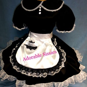 Sissy Cross Dressing French Maid Dress of Elegance This Adorablesissies maid outfit is made to serve in you will be the best Sissy Maid image 5