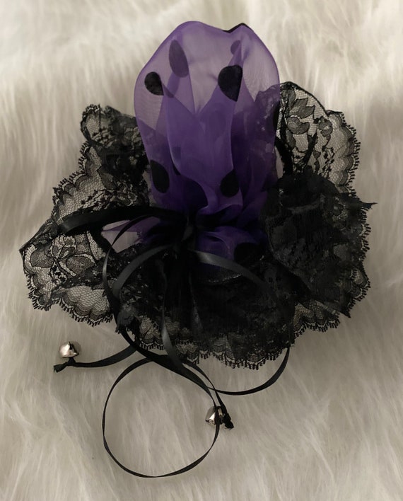 Dicky Chastity Cover for Polka Dot Lovers in See Through Purple Organza  With Bells for the Sissy Crossdresser for the Submissive CD ABDL -   Canada