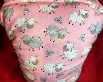 Waddle Diaper Spread Diaper for ABDL in baby sheep jumping over pink clouds great nursery rhyme theme for adorablesissies