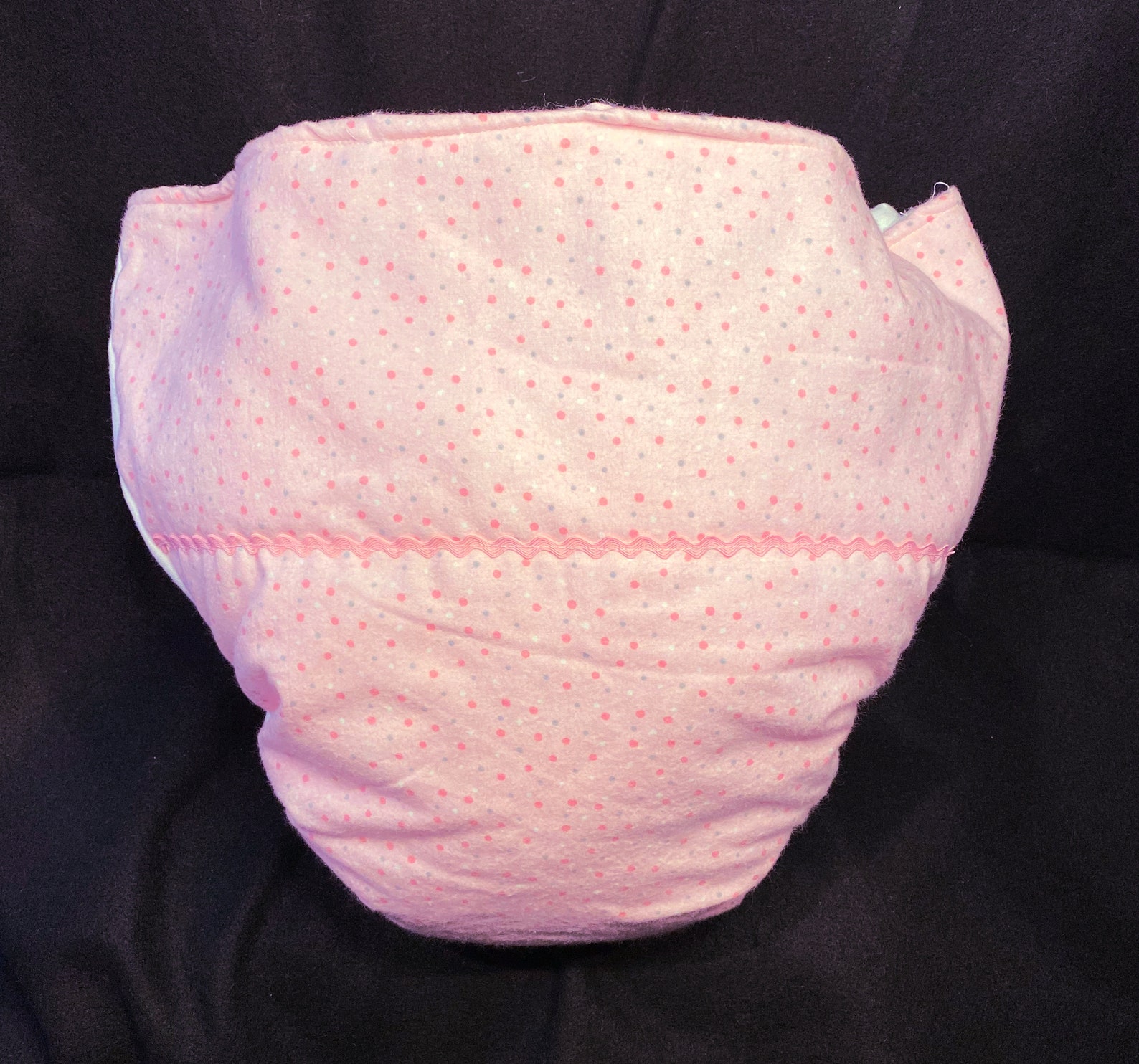 Waddle Diaper Spread Diaper for ABDL in a Solid Pink With Gray Etsy