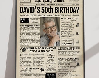Manifesto del giornale per il 50° compleanno / Australia 1976 Anno in rassegna / Edizione australiana