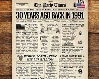 Back in 1991 poster | Etsy