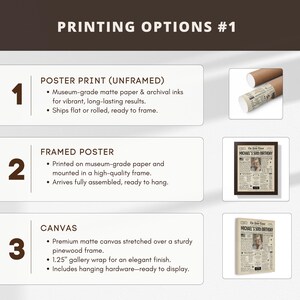 25th Birthday Gift Newspaper Poster| Back in 2001 Sign | Printed or Digital image 6