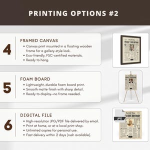 25th Birthday Gift Newspaper Poster| Back in 2001 Sign | Printed or Digital image 7
