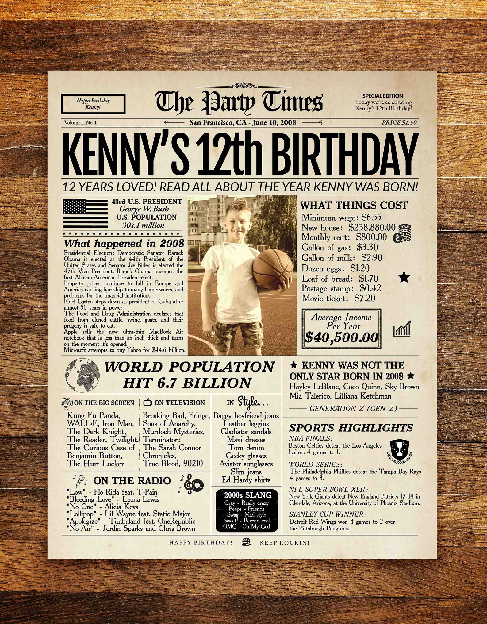18. Geburtstag Zeitung Poster Zeichen druckbare 18 Jahre vor Etsy