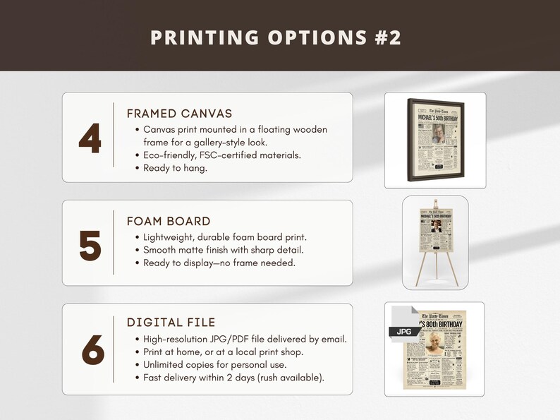 100th Birthday Newspaper Poster | 1926 Personalized Gift | Printed or Digital image 10