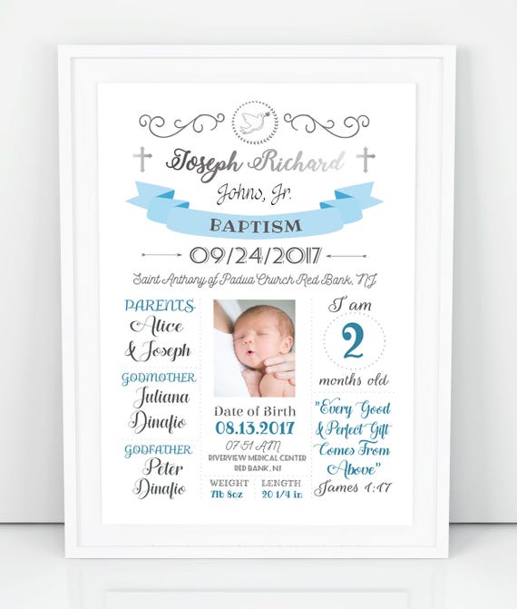 Christening Sign Baptism Keepsake Baby Boy Christening Etsy