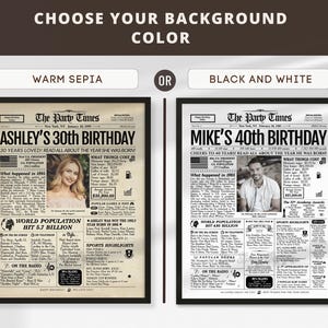 25th Birthday Gift Newspaper Poster| Back in 2001 Sign | Printed or Digital image 8