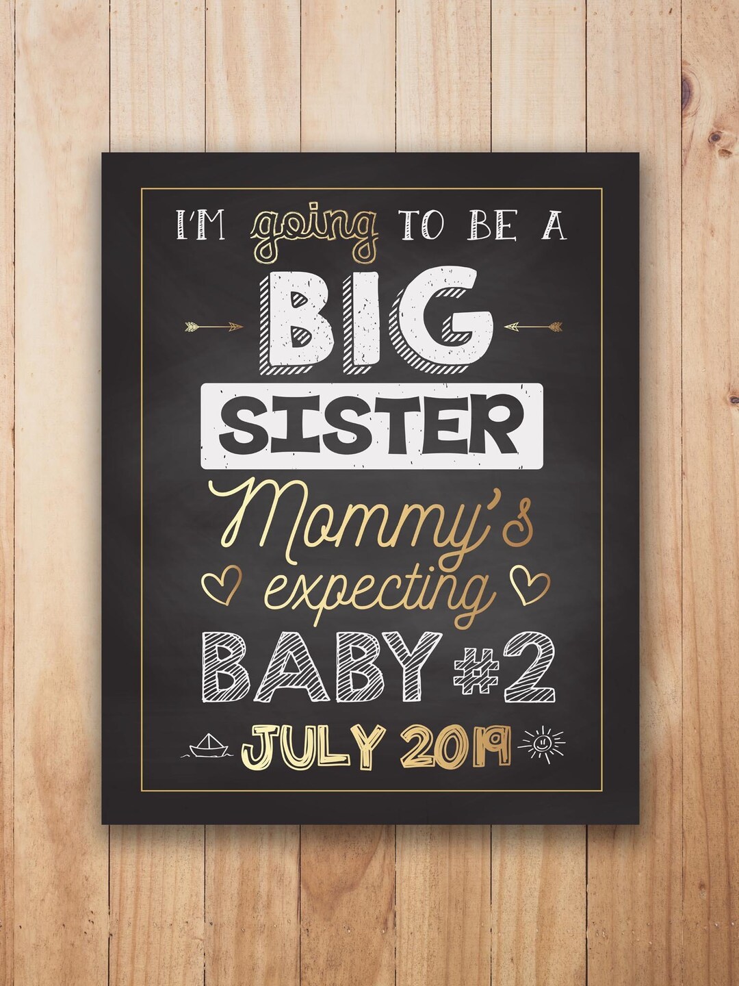 Big Sister Pregnancy Announcement Sign PRINTABLE, Big Sister Sign, Big ...