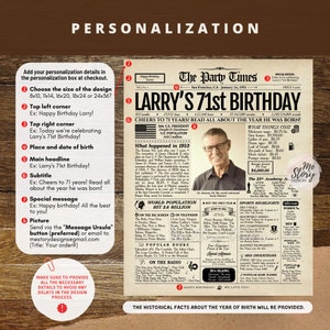 1953 Birthday Shirt For Men – 71st Birthday Gift, Customizable Year & Color, Soft Cotton Blend, Personalized Tee - View #2