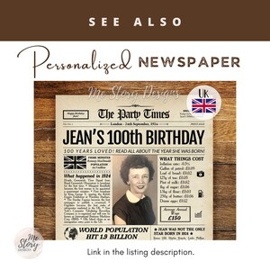 Back in 1924 UK 100th Birthday Gift, 1924 Newspaper Sign, BRITISH 1924 ...