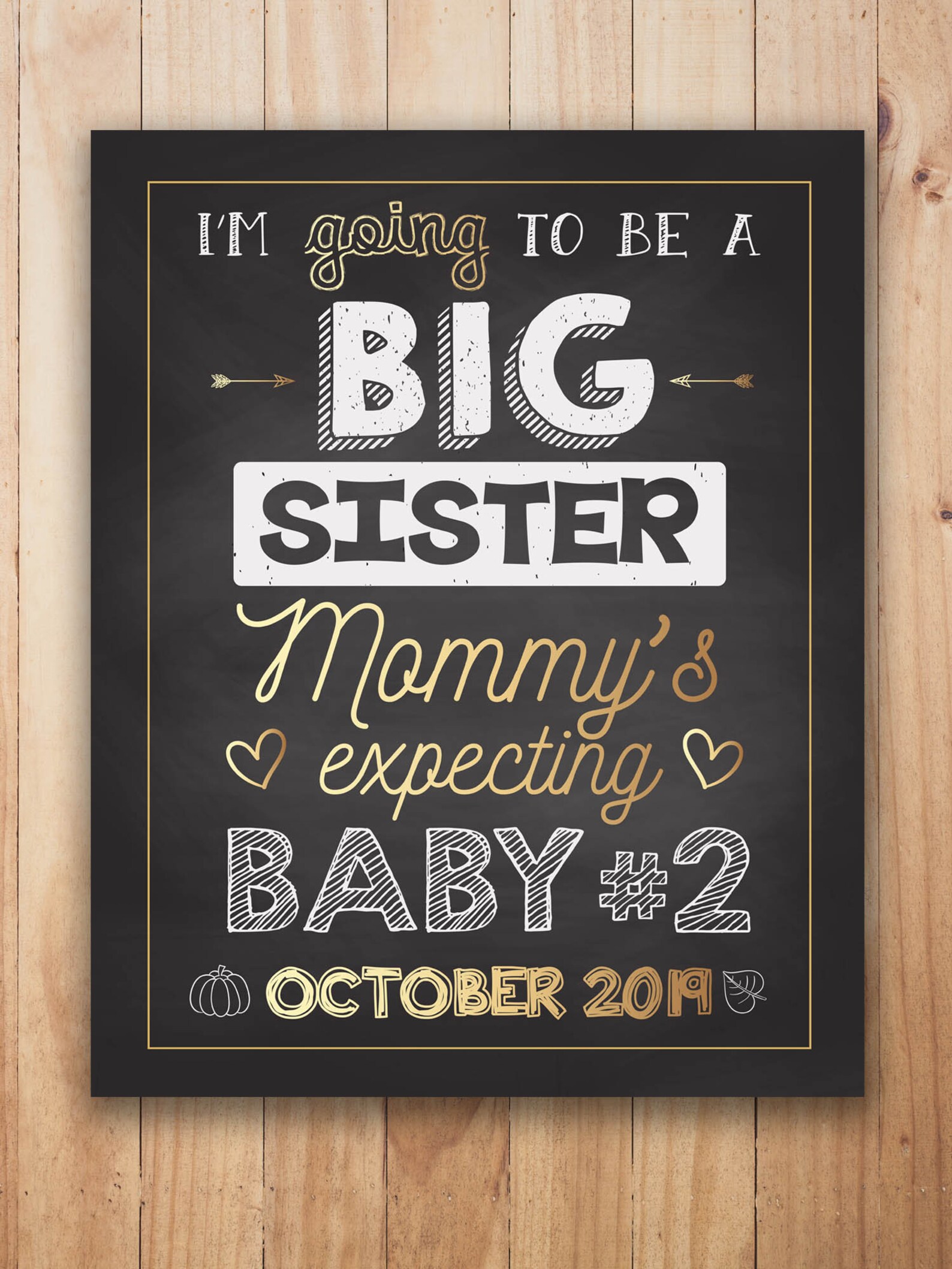 Big Sister Pregnancy Announcement Sign PRINTABLE Big Sister - Etsy