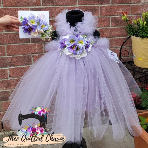 Girls Tulle Dress Cake Smash Outfit Girls Tutu Dress Lilac | Etsy