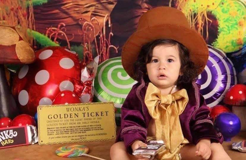 Willy Wonka inspired costume, willy Wonka cake smash, willy Wonka first  birthday, willy Wonka first birthday, boys cake smash, -  Italia