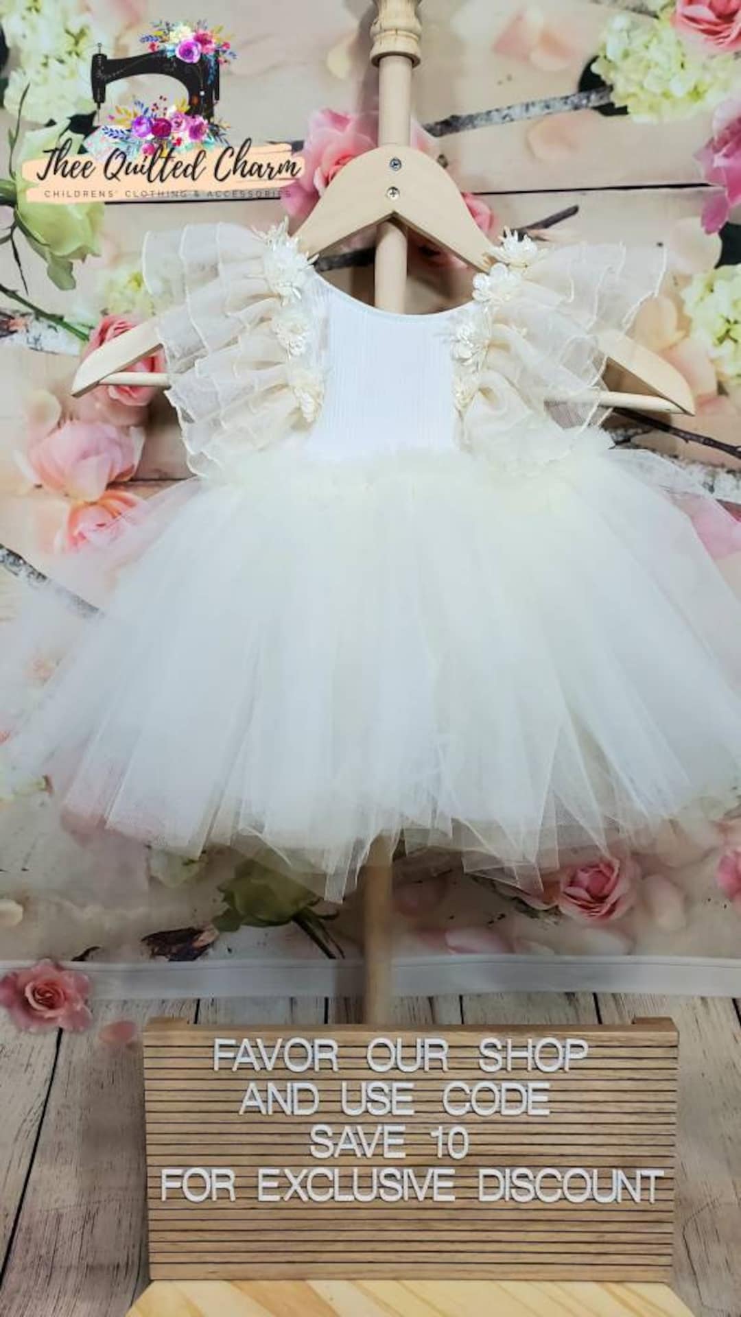Ivory Flower Girl Dress, Infant Tulle Dress, Ivory Tulle Dress, Girls