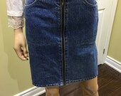 Zip-Away Denim Skirt