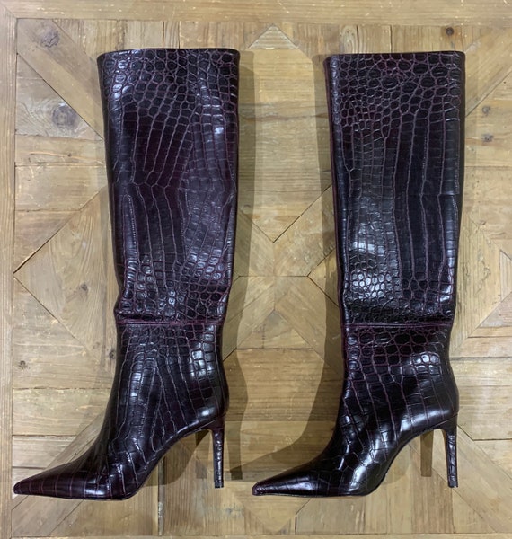 Purple pointed Croc Boots