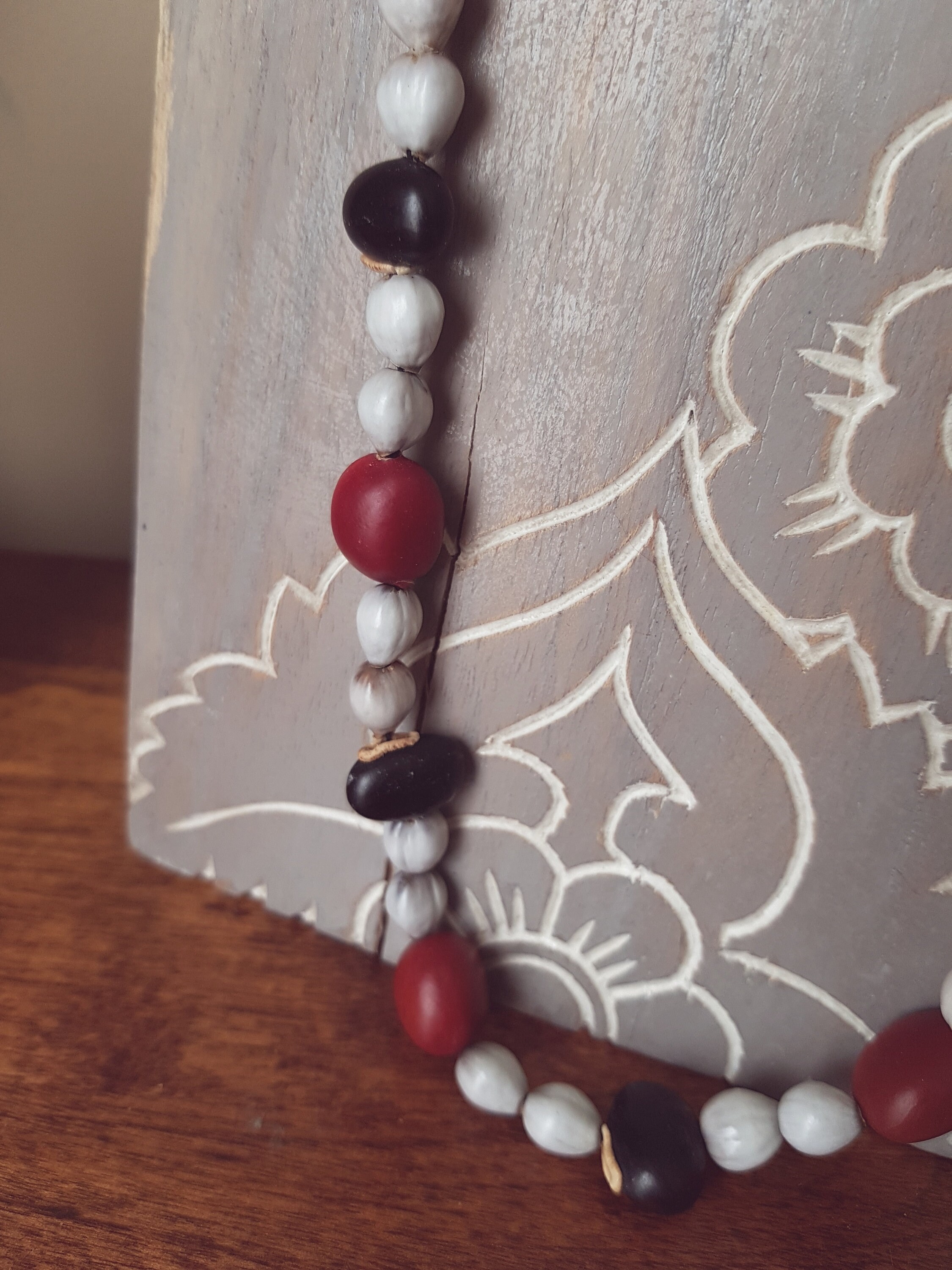 Vintage Natural Necklace Seed and Beans Necklace Etsy