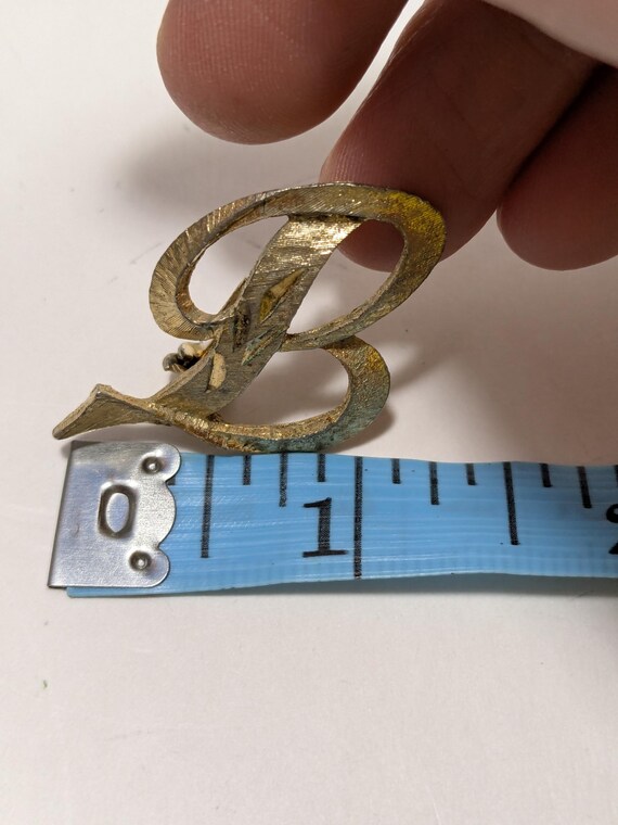 Mamselle Initial Letter B Script Initial Brushed … - image 9