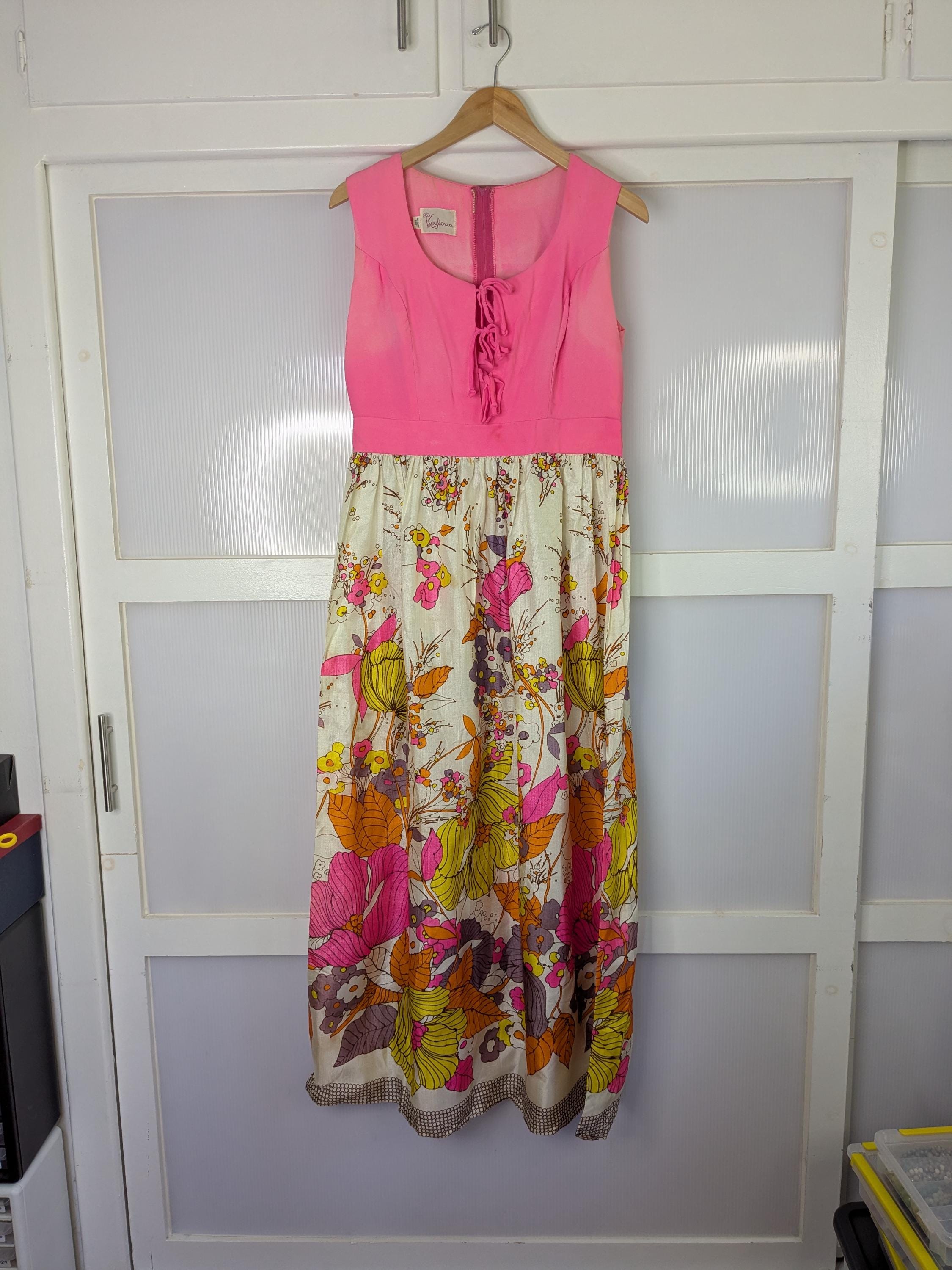 70s Pink Dress - Etsy