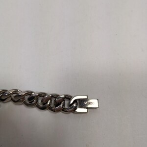 Guess Silver Tone Watch Curb Link Strap Y2K Vintage G951871 Japan Untested AS IS image 4