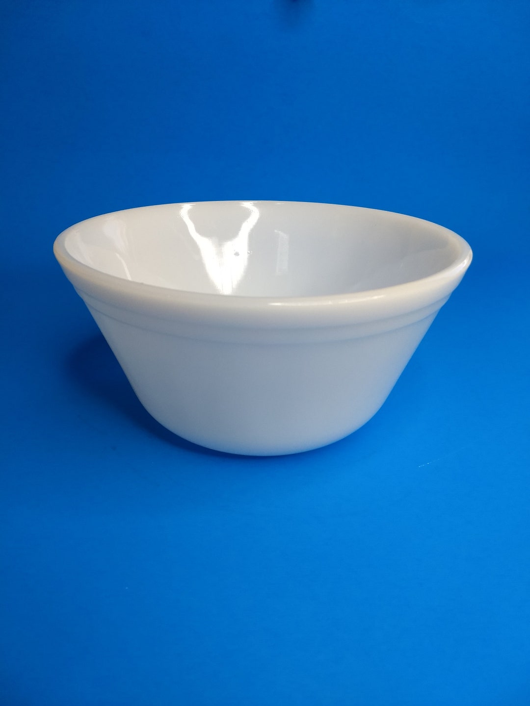 Federal Milk Glass Bowl Vintage 7 Inch Serving Bowl Heat Proof Etsy