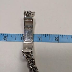 Guess Silver Tone Watch Curb Link Strap Y2K Vintage G951871 Japan Untested AS IS image 7