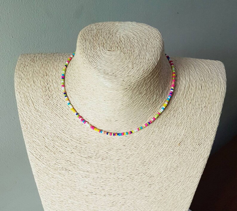 Multi colour beads Choker,Bohemian Choker,Gift for Teens,Gift Ideas for Teens,rainbow colour Christmas Choker