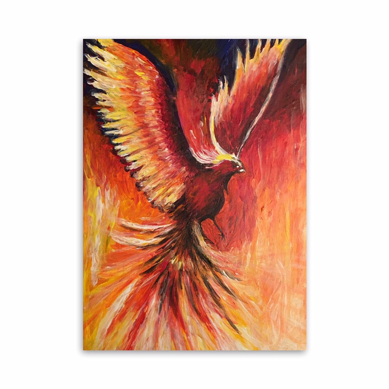 Phoenix Bird Art Canvas Print Etsy