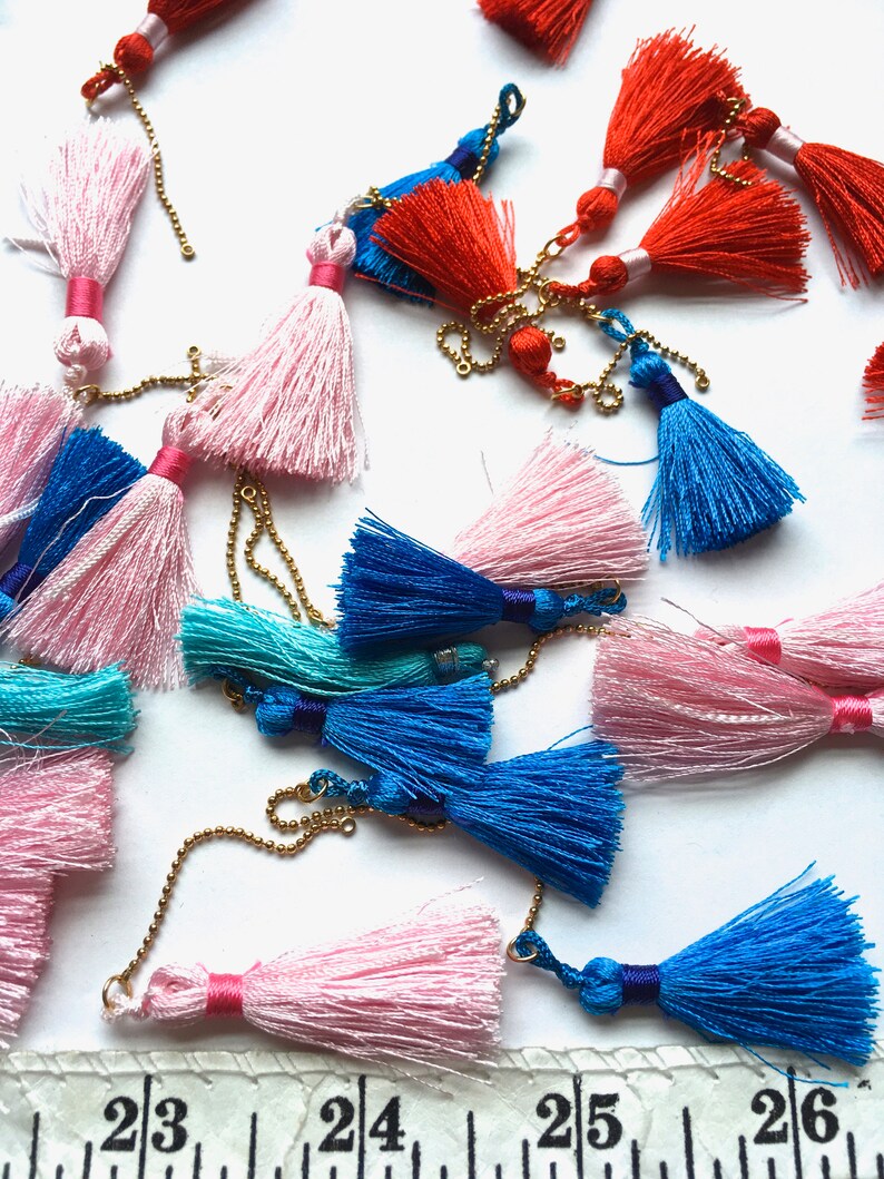 Multicolor Handmade Small Cloth Tassels Ready for DIY Crafts/ Etsy