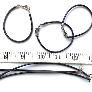12 Leatherette BRACELET BANDS- Black with silver gunmetal Bracelet Blanks for Jewelry, Costume, Dress up, Kid&#39;s Party Favors- 1 lot (12 pcs)