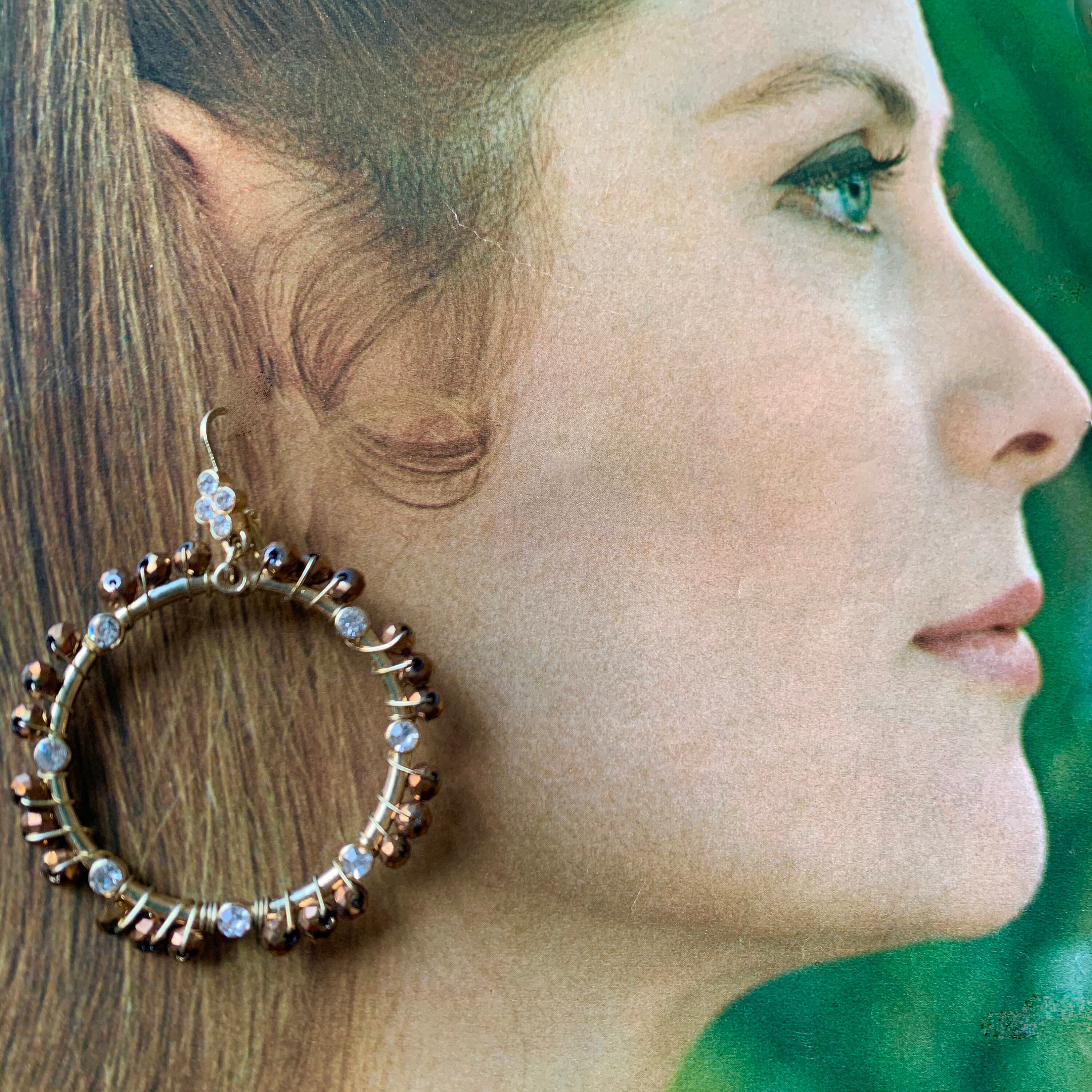 ◆VINTAGE HOLLYWOOD◆ Bumpy Round Earrings VH239OEA003B s-l1200.jpg