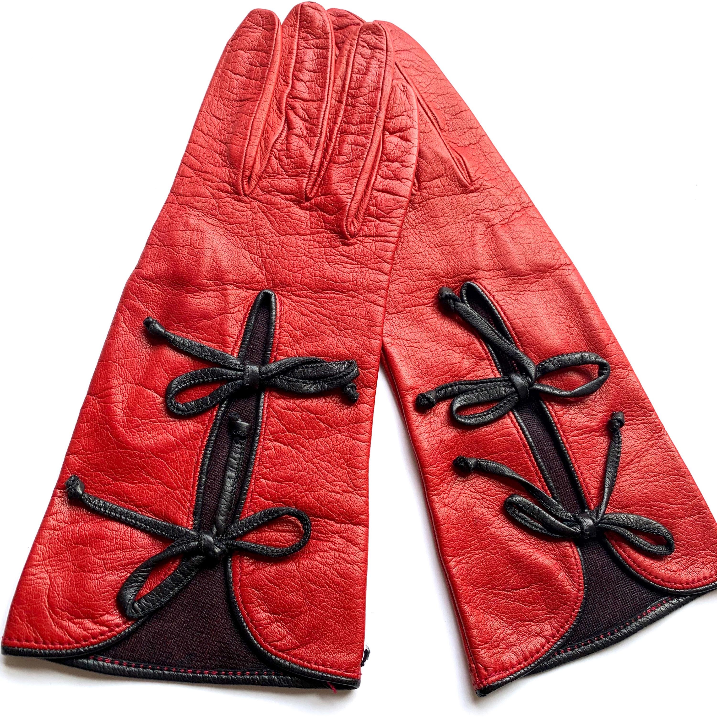Vintage Italian Leather Gloves 7 - Etsy