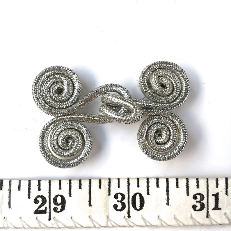 5 Vintage FROGS Trim / Frog Clothing Attachment / Silver Etsy