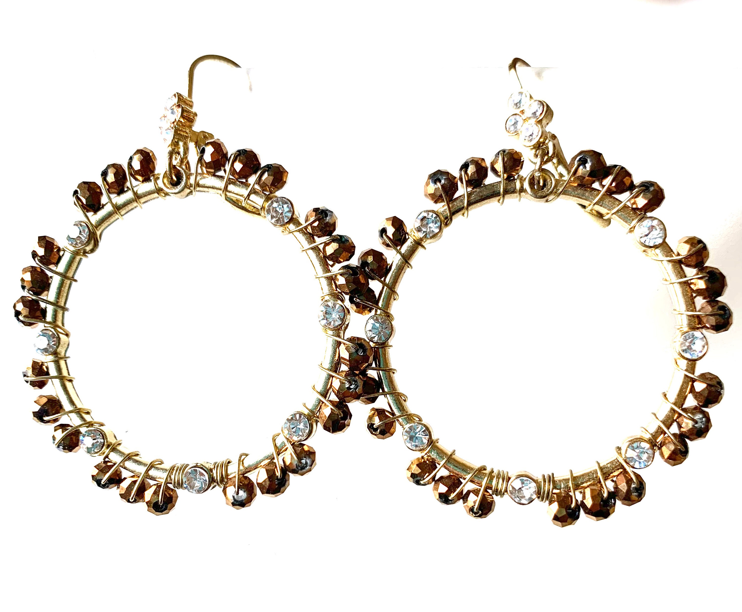 ◆VINTAGE HOLLYWOOD◆ Bumpy Round Earrings VH239OEA003B s-l1200.jpg