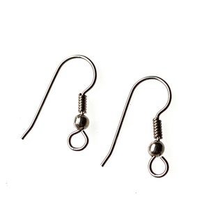 10 Stainless Steel Kidney Ear Wire Fish Hook with Clasp No Fade Earring  Findings