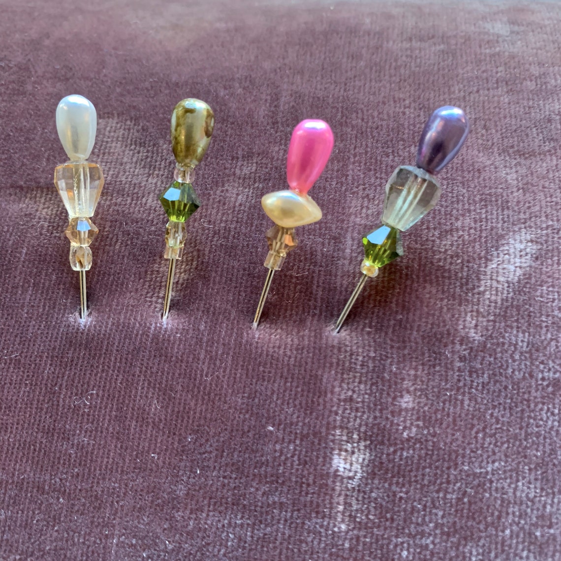 3 Decorative Jeweled HAT Pins/ornate Stick Pins/corsage Etsy