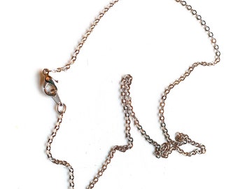 4 Assorted Finished Necklace Chains- Silver Metal Necklace Chains- pre-made jewelry Chains 15", 16" and 18" finished silver Chains w. clasp