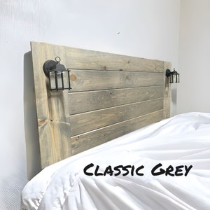 Floating Wall Mounted Wood Headboard with Independent Lamps