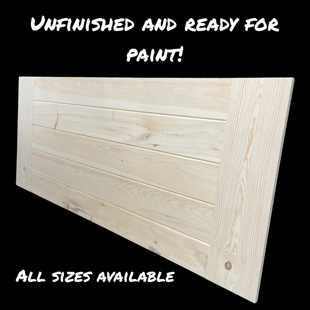 Unfinished Floating Wood Headboard Hanging Wall Mounted Headboard Etsy